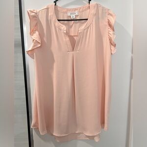 Light Pink Blouse with Ruffles